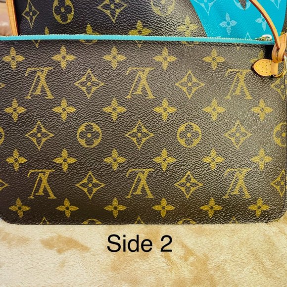 Louis Vuitton Neverfull MM Grenade in Turquoise - Picture 9 of 16